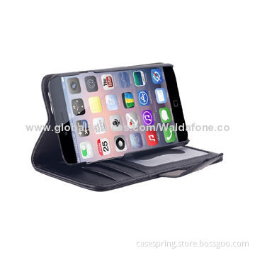 PU Leather Case for iPhone 6, New Fashionable Design with Three Card Slots, Various Colors Available